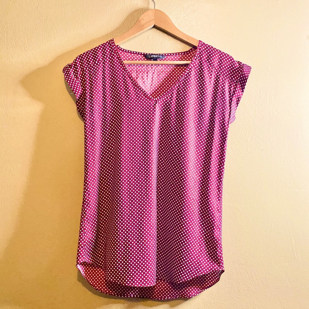Express Satin Short Sleeve Top